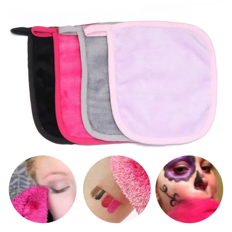 Home Textiles Face Towel - 1-3 個メイク落としフェイシャルメイク除去タオルマイクロファイバー布パッドフェイスクリーナークレンジングワイプスキンケア美容ツール