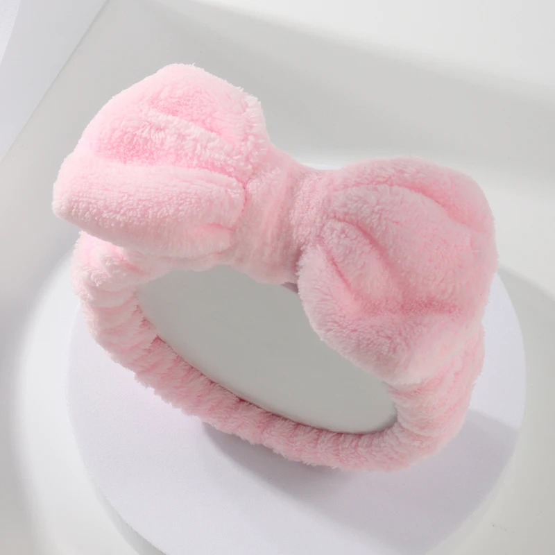 Home Textiles Face Towel - ボウヘッドバンドリストバンドセットタオル伸縮性ソフト洗顔シャワーメイクアップヨガスポーツスキンケアヘッドバンド女性女の子用2026