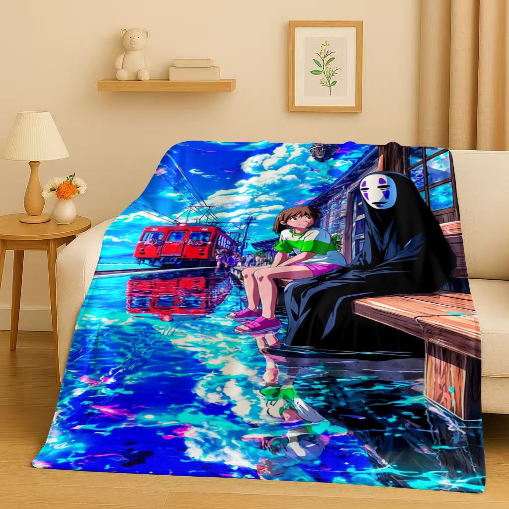 クラシック漫画千と千尋の神隠しノーフェイスマンフランネルブラ - Home Textiles Face Towel のレビューと価格