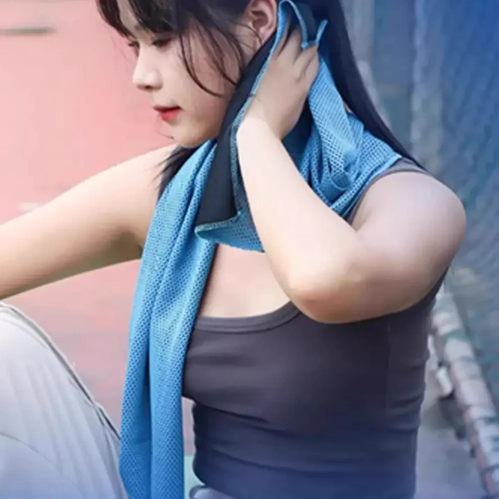速乾性冷却タオル、携帯用ボトル付き、再利用可能なデザイン、ジ - Home Textiles Face Towel のレビューと価格