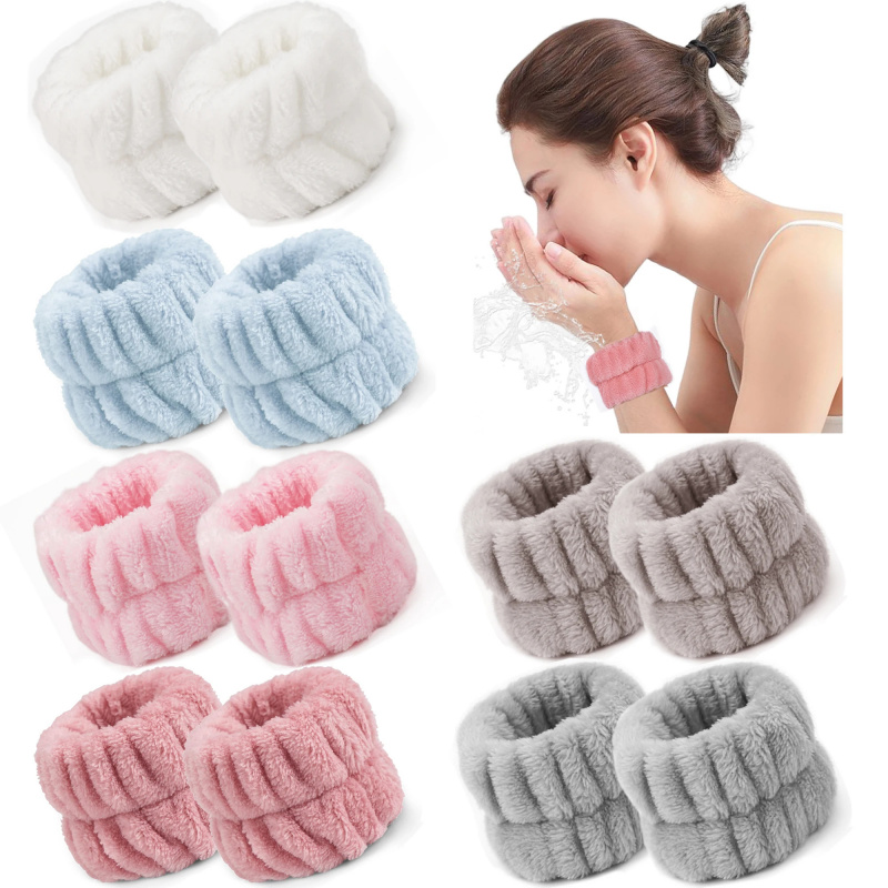 2 個再利用可能なスパ手首ウォッシュバンドソフトマイクロファ - Home Textiles Face Towel のレビューと価格
