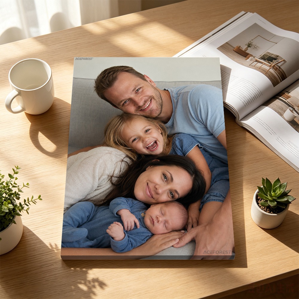 2Dパーソナライズされた写真キャンバスウォールアート、木製フ - Home Textiles Usa のレビューと価格